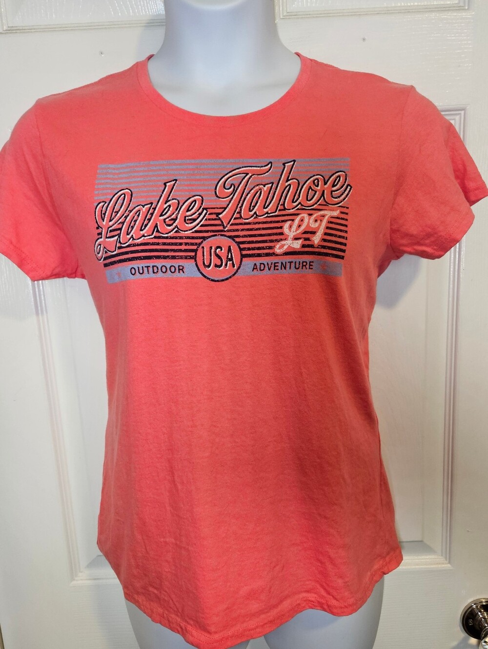 Gildan Pink Lake Tahoe Graphic Women's Tee